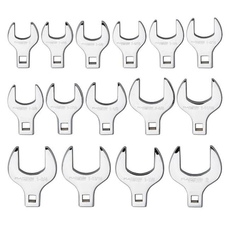 Platinum Platinum PLT-99370 15 Piece SAE 0.50 in. Drive Jumbo Crowfoot Wrench Set PLT-99370